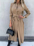 Full Size Button Front Shirt Dress Plus Size