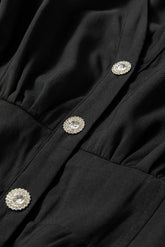 Ruched Button Up Long Sleeve Dress - Littles Collection 