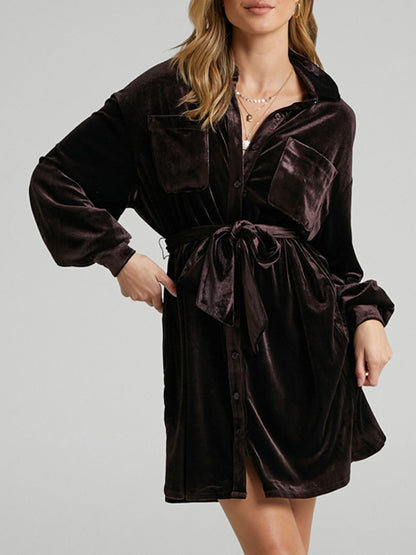 Velvet Mini Dress - Littles Collection 