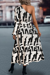 One-Shoulder Tie Waist Dress - Littles Collection 