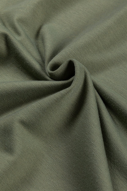 Side Slit High-Low Cowl Neck Cotton Blend Blouse - Littles Collection 
