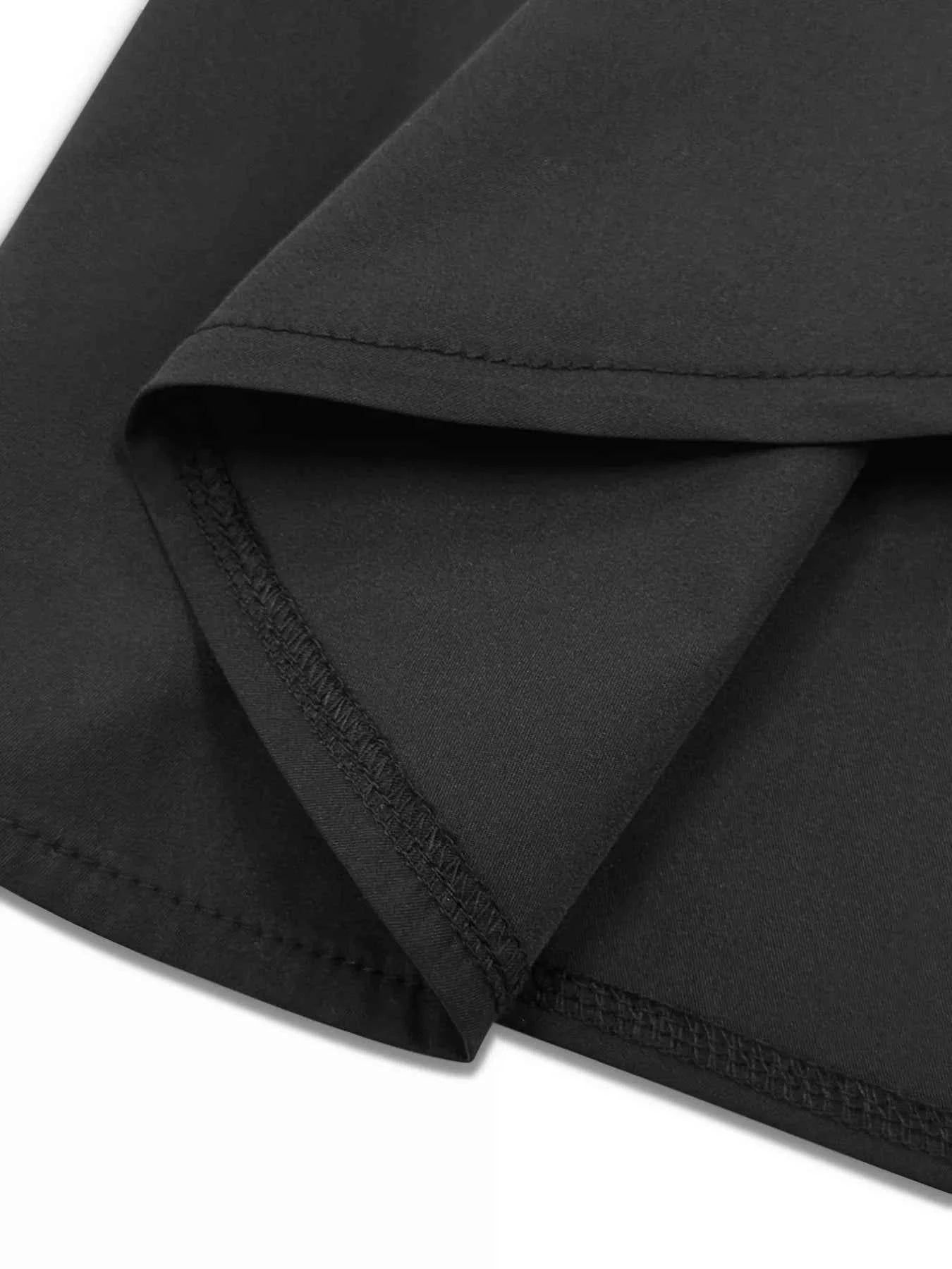 women_fashion - littlescollectionDressPlus Size Long Sleeve Wrap Mini Dress Black