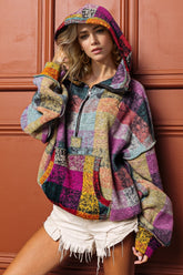 Exposed Seam Fleece Hoodie Multicoloured - Littles Collection 