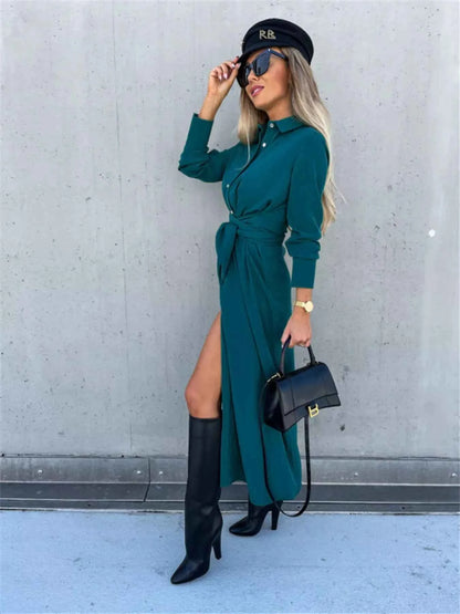 Full Size Button Front Shirt Dress Plus Size