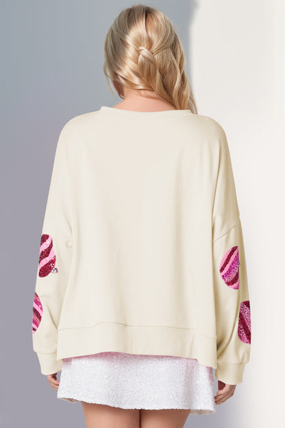 Double Take Sequin Cotton Sweatshirt - Littles Collection 