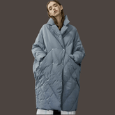 Thicker Duck Down Jacket Cocoon&Bat Type Parkas Big Pocket women_fashion - littlescollection