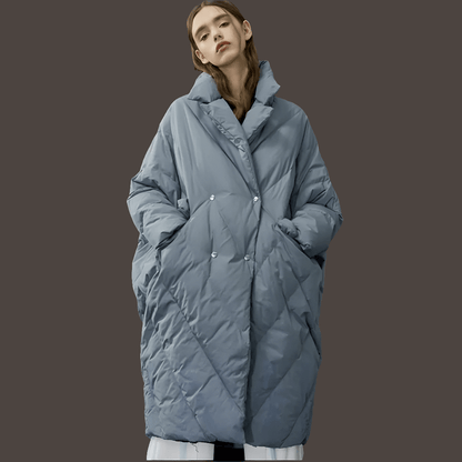 Thicker Duck Down Jacket Cocoon&amp;Bat Type Parkas Big Pocket women_fashion - littlescollection