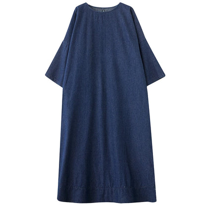 Retro Vintage Slimming Denim Dress - Littles Collection 