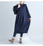 JNT Women Cotton Turtleneck Dress - Littles Collection 