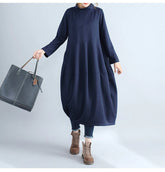 JNT Women Cotton Turtleneck Dress - Littles Collection 