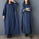 Retro Vintage Slimming Denim Dress - Littles Collection 