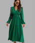 Surplice Neck Midi Flared Dress - Littles Collection 