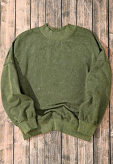 green-Mock-neck-Velvet-Dropped-Shoulder-Sweatshirt-women_fashion - littlescollection