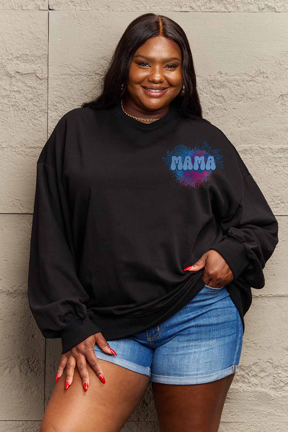 Plussize-Max-graphics-sweatshirt-black-cotton.