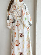 Printed Balloon Sleeve Maxi Shirt Dress-Max-Origin