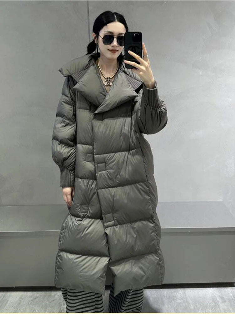 Puffer Thicken Warm Winter Long Quilted Padded Jacket 