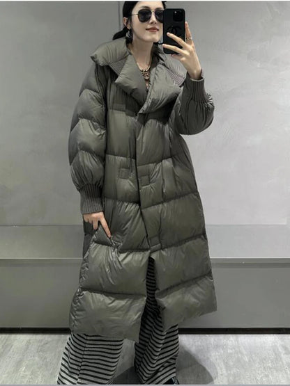 Puffer Thicken Warm Winter Long Quilted Padded Jacket 