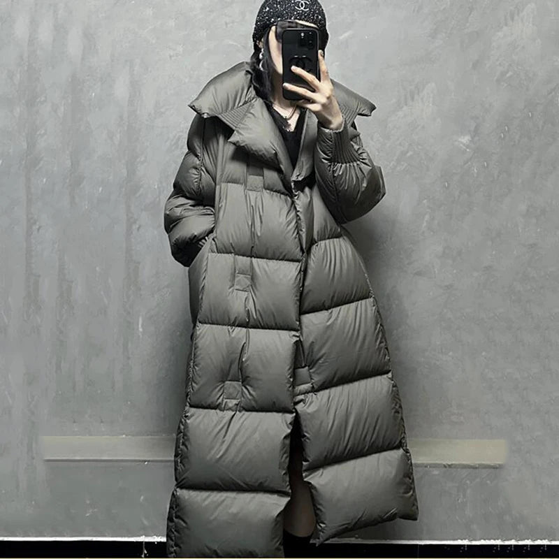 Puffer Thicken Warm Winter Long Quilted Padded Jacket 