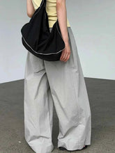 women_fashion - littlescollectionPantsJNT Cotton High - waisted Versatile Lace - up Straight - leg Pantslittlescollection