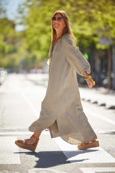 Retro Cotton And Linen Baggy Dresses - Littles Collection 