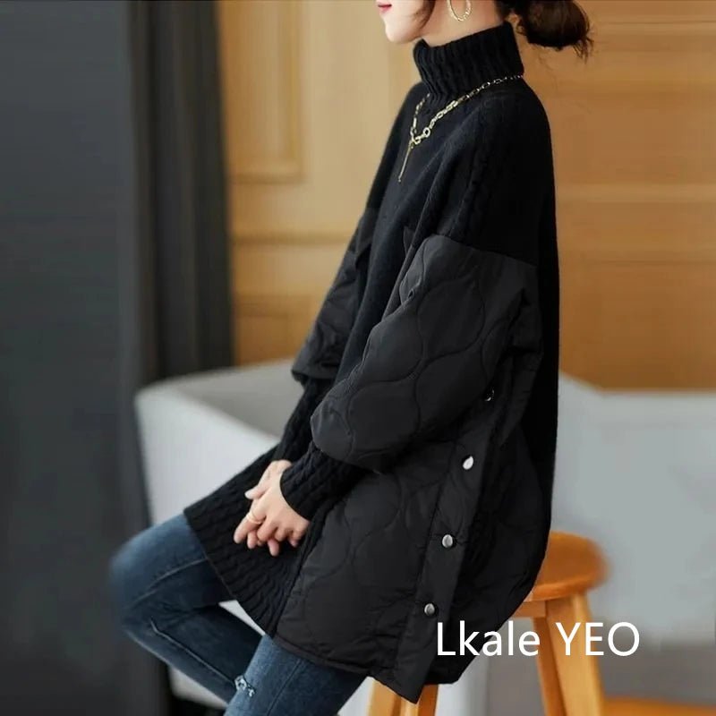 women_fashion - littlescollectionCoats JacketsWinter Parka Coat Versatile Patchwork Temperament Jacketlittlescollection
