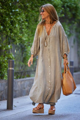 Retro Cotton And Linen Baggy Dresses - Littles Collection 