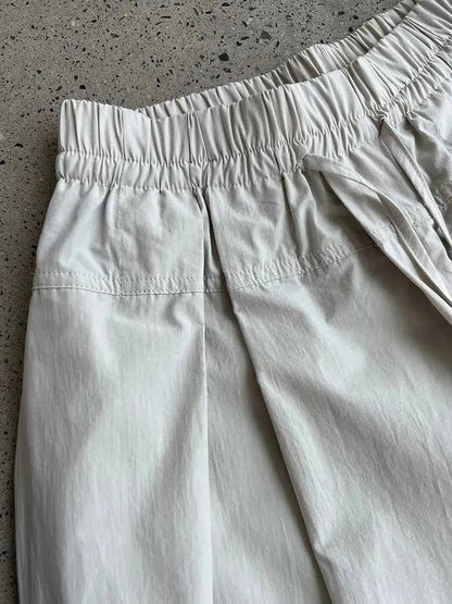 women_fashion - littlescollectionPantsJNT Cotton High - waisted Versatile Lace - up Straight - leg Pantslittlescollection