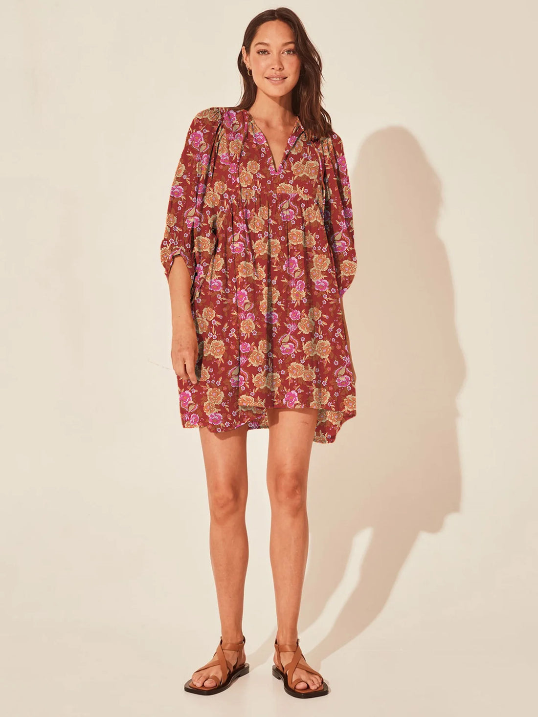 Vintage Floral Bohemian Mini Dress - Littles Collection 