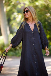Retro Cotton And Linen Baggy Dresses - Littles Collection 