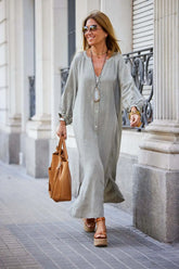 Retro Cotton And Linen Baggy Dresses - Littles Collection 