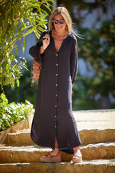 Retro Cotton And Linen Baggy Dresses - Littles Collection 
