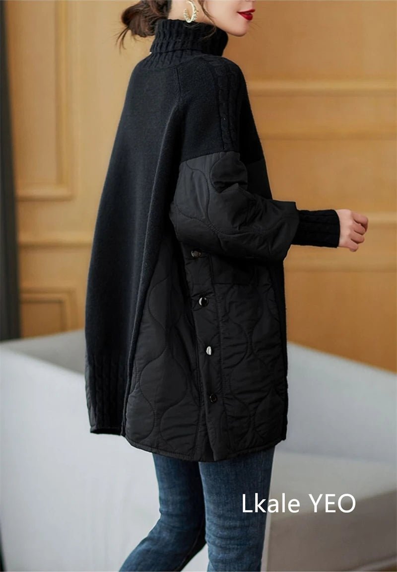 women_fashion - littlescollectionCoats JacketsWinter Parka Coat Versatile Patchwork Temperament Jacketlittlescollection