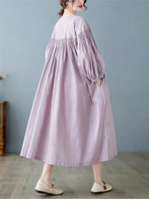 Oversized Women Loose Ruffle Pleated Korean Style Dresses - Littles Collection 