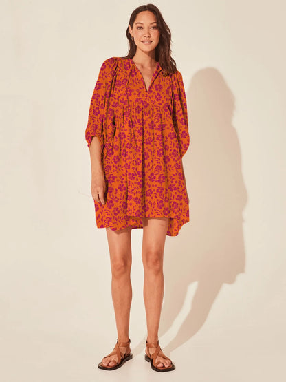 Vintage Floral Bohemian Mini Dress - Littles Collection 