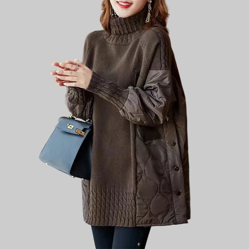 women_fashion - littlescollectionCoats JacketsWinter Parka Coat Versatile Patchwork Temperament Jacketlittlescollection