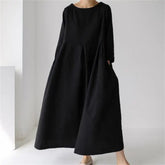 Vintage Style Casual Cotton Linen Dresses Women - Littles Collection 
