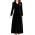 Velvet Vintage Women Maxi Dress OL Style - Littles Collection 