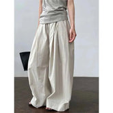 women_fashion - littlescollectionPantsJNT Cotton High - waisted Versatile Lace - up Straight - leg Pantslittlescollection