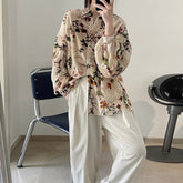 women_fashion - littlescollectionblouseKorean Vintage Court Style Velvet Jacquard Floral Women Blouseslittlescollection
