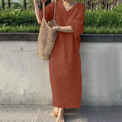Vintage Simple Style Lady Maxi Dress - Littles Collection 