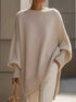 women_fashion - littlescollectionSweaterOversized Batwing Sleeve Round Neck Elegant Soft Sweaterlittlescollection