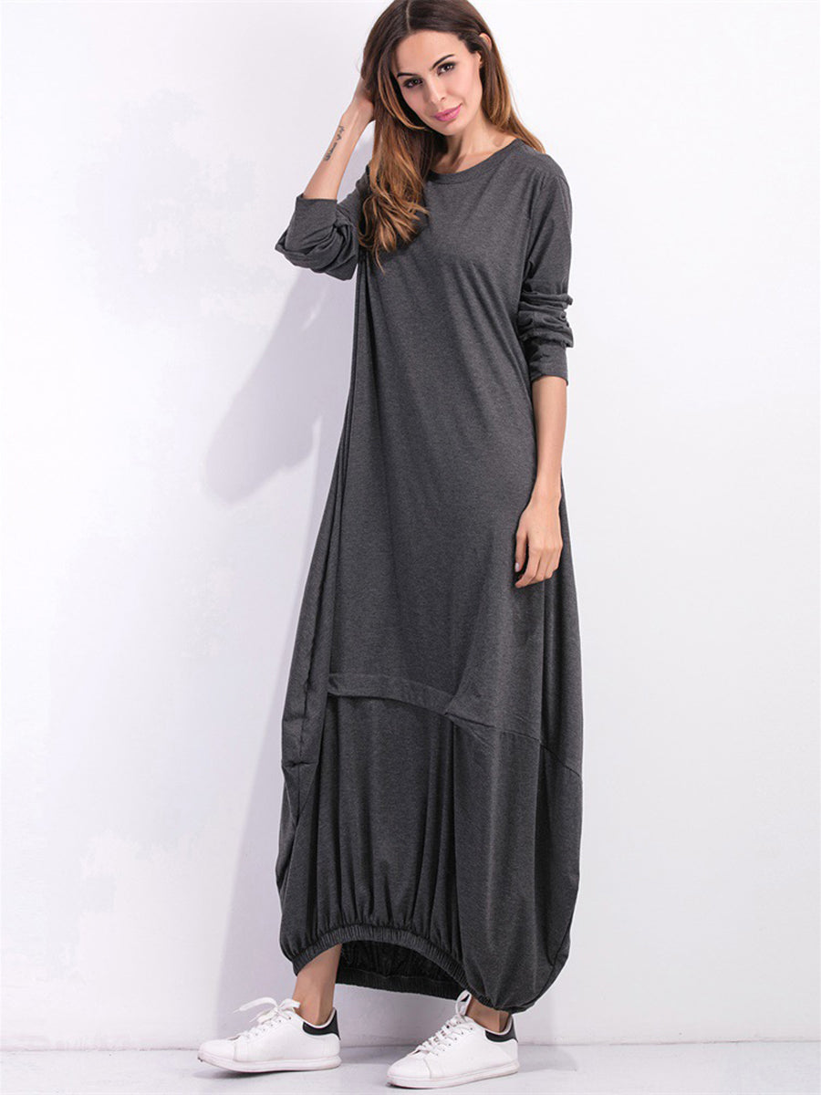 Full Size Long Sleeve Sweatshirt Dress - Littles Collection 