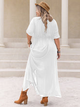 Plus Size Round Neck Half Sleeve Dress - Littles Collection 