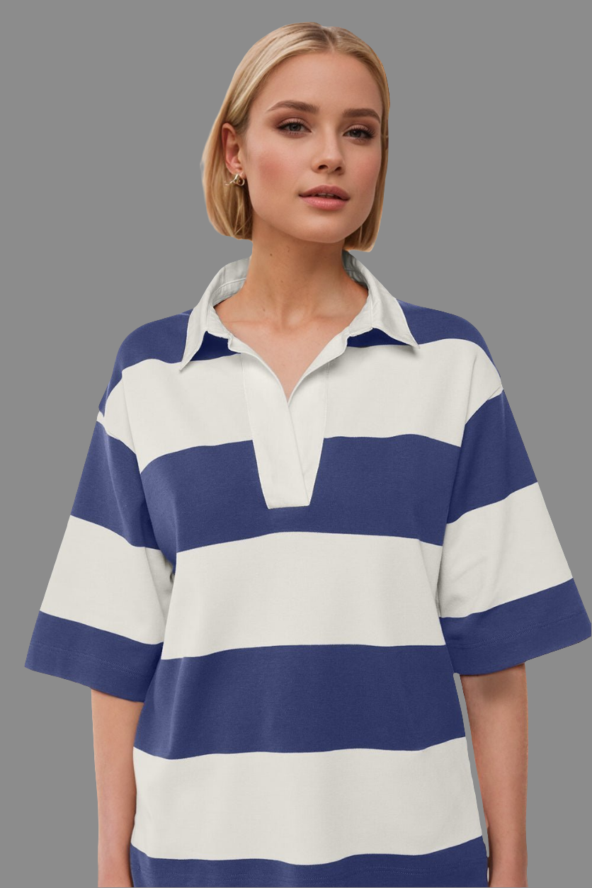 Cotton Wash Johnny Collar Top