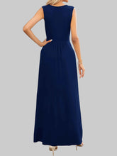 Surplice Neck Maxi Party Dress Black