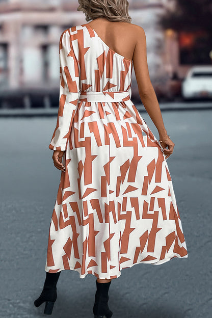 One-Shoulder Tie Waist Dress - Littles Collection 