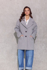 women_fashion - littlescollectionCoats JacketsBetty Oversized Short Jacket With Dropped ShoulderMatterhorn_Color_beige