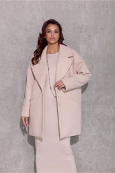 women_fashion - littlescollectionCoats JacketsBetty Oversized Short Jacket With Dropped ShoulderMatterhorn_Color_beige