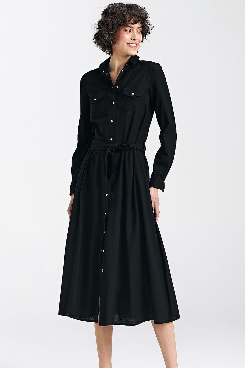women_fashion - littlescollectionDressA - Line Nife Day Dress Button - Up With Side PocketsMatterhorn_ProductId_192967