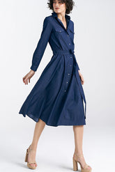 women_fashion - littlescollectionDressA - Line Nife Day Dress Button - Up With Side PocketsMatterhorn_ProductId_192967
